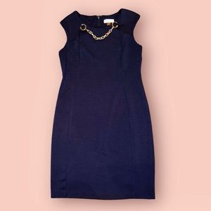 Navy blue Calvin Klein dress.